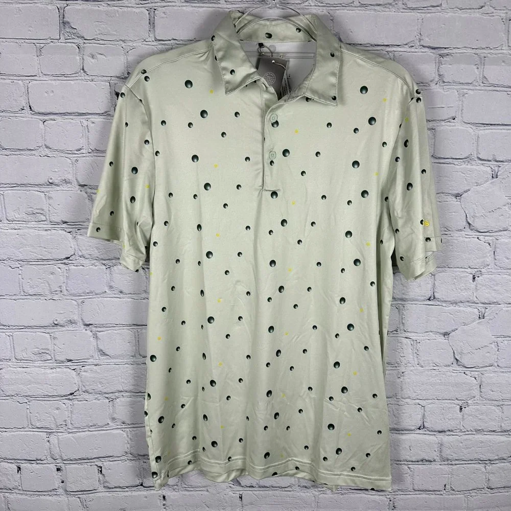 adidas Men's Ultimate 365 Allover Graphic‎ Print Golf Polo, Size S, Linen Green
